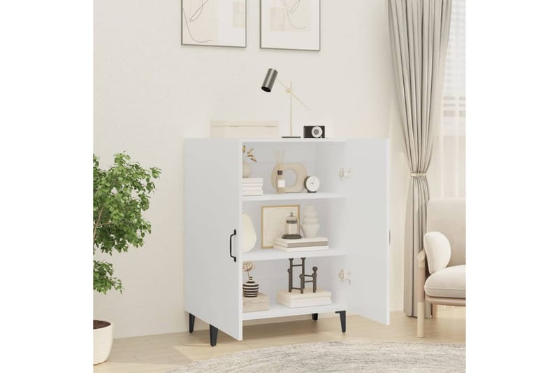 beBasic Skjenk hvit 70x34x90 cm konstruert tre - Hvit - Sideboard & skjenker