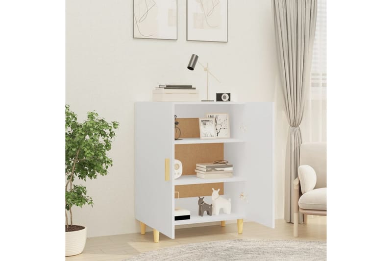 beBasic Skjenk hvit 70x34x90 cm konstruert tre - Hvit - Sideboard & skjenker