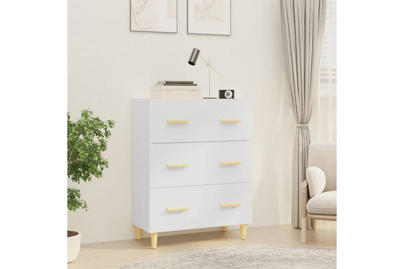 beBasic Skjenk hvit 70x34x90 cm konstruert tre - Hvit - Sideboard & skjenker