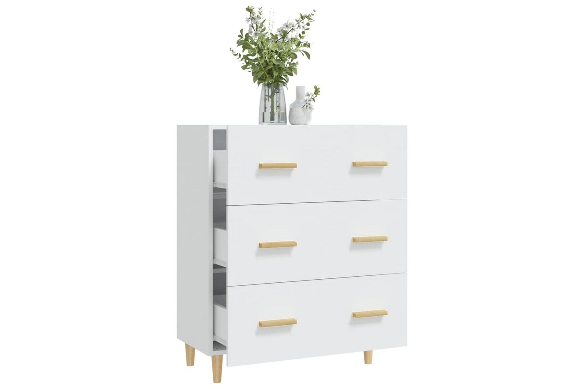 beBasic Skjenk hvit 70x34x90 cm konstruert tre - Hvit - Oppbevaring - Oppbevaringsmøbler - Sideboard & skjenker