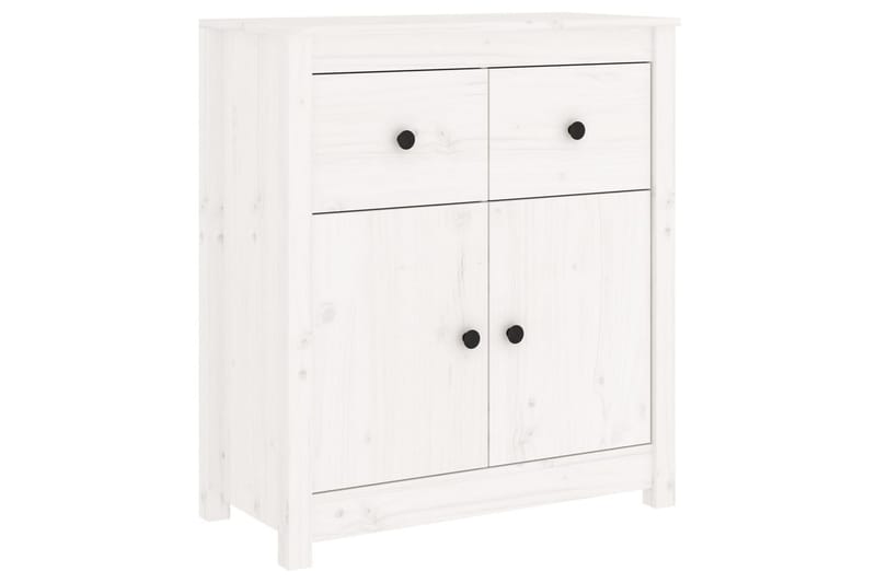 beBasic Skjenk hvit 70x35x80 cm heltre furu - Hvit - Oppbevaring - Oppbevaringsmøbler - Sideboard & skjenker