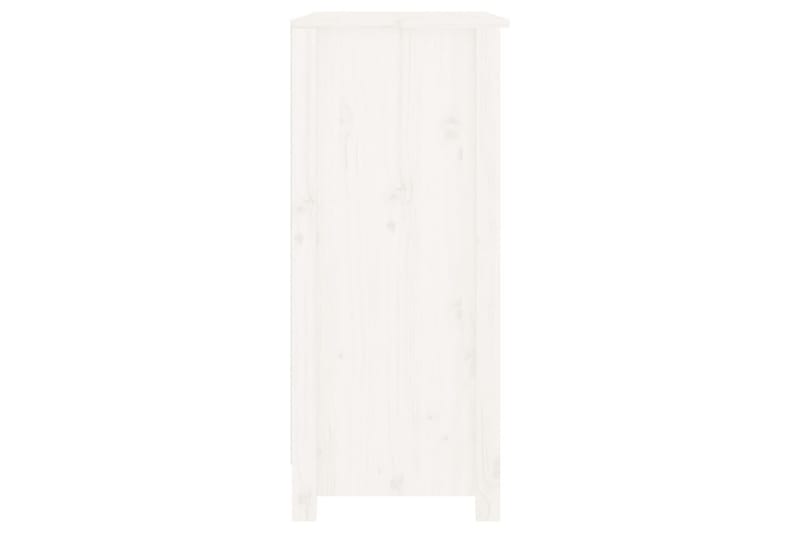 beBasic Skjenk hvit 70x35x80 cm heltre furu - Hvit - Sideboard & skjenker