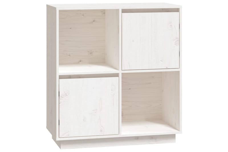 beBasic Skjenk hvit 74x35x80 cm heltre furu - Hvit - Sideboard & skjenker