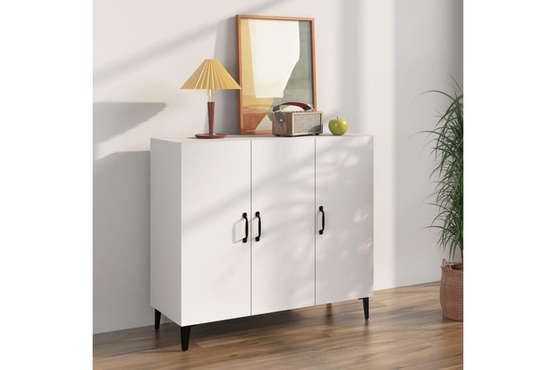 beBasic Skjenk hvit 90x34x80 cm konstruert tre - Hvit - Sideboard & skjenker