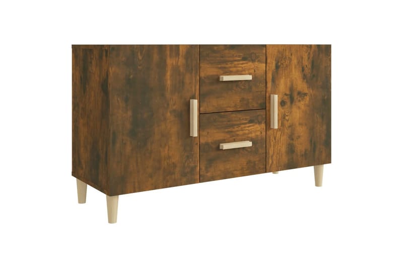 beBasic Skjenk røkt eik 100x36x60 cm konstruert tre - Brun - Sideboard & skjenker