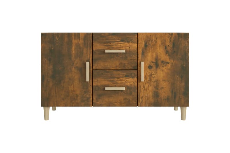 beBasic Skjenk røkt eik 100x36x60 cm konstruert tre - Brun - Sideboard & skjenker