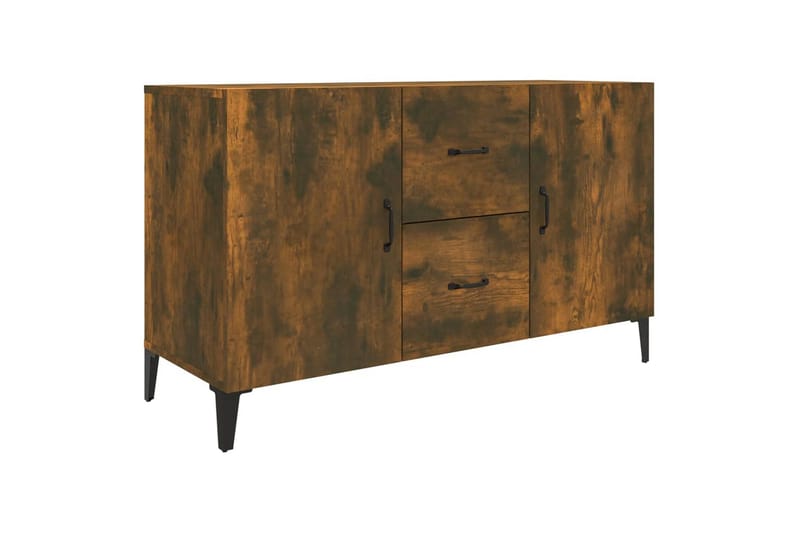 beBasic Skjenk røkt eik 100x36x60 cm konstruert tre - Brun - Sideboard & skjenker