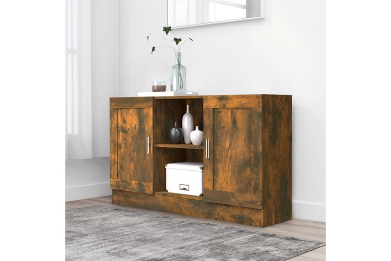 beBasic Skjenk røkt eik 120x30,5x70 cm konstruert tre - Brun - Oppbevaring - Oppbevaringsmøbler - Sideboard & skjenker