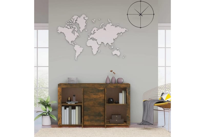 beBasic Skjenk røkt eik 120x36x69 cm konstruert tre - Brun - Oppbevaring - Oppbevaringsmøbler - Sideboard & skjenker