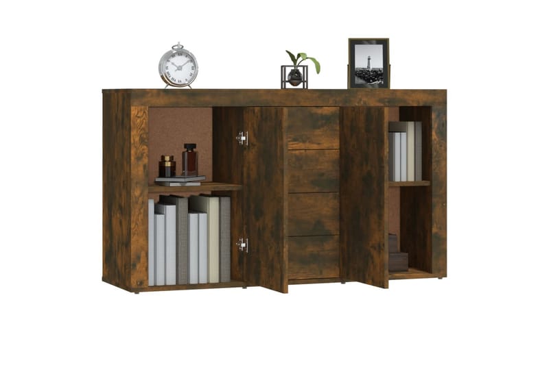 beBasic Skjenk røkt eik 120x36x69 cm konstruert tre - Brun - Oppbevaring - Oppbevaringsmøbler - Sideboard & skjenker
