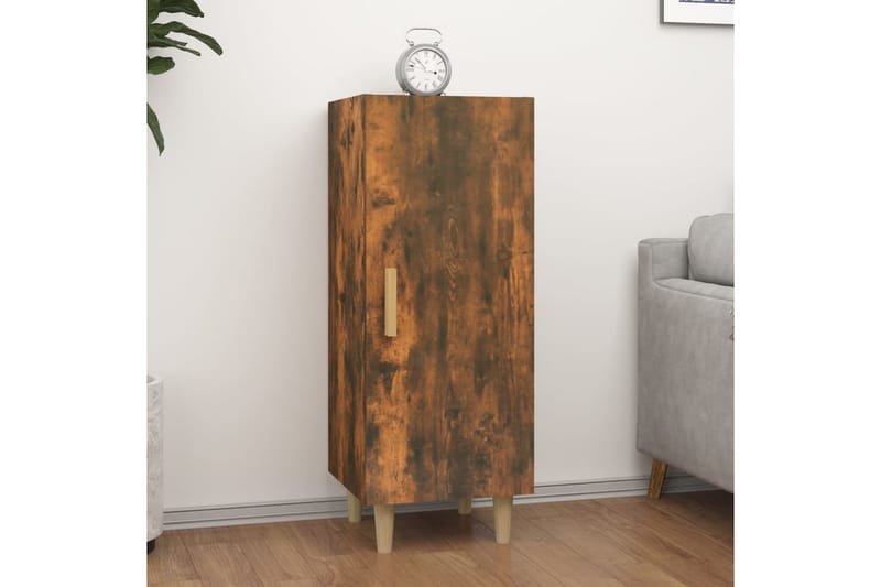 beBasic Skjenk røkt eik 34,5x34x90 cm konstruert tre - Brun - Sideboard & skjenker