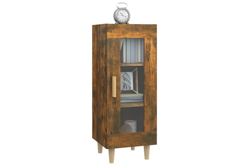 beBasic Skjenk røkt eik 34,5x34x90 cm konstruert tre - Brun - Sideboard & skjenker