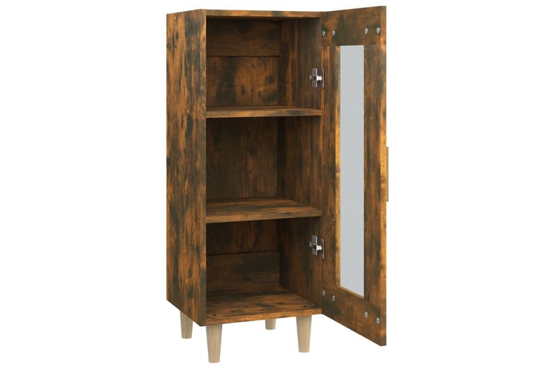 beBasic Skjenk røkt eik 34,5x34x90 cm konstruert tre - Brun - Sideboard & skjenker