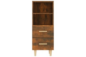 beBasic Skjenk røkt eik 34,5x34x90 cm konstruert tre - Brun - Oppbevaring - Oppbevaringsmøbler - Sideboard & skjenker
