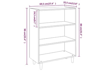 beBasic Skjenk røkt eik 69,5x32,5x90 cm konstruert tre - Brun - Oppbevaring - Oppbevaringsmøbler - Sideboard & skjenker