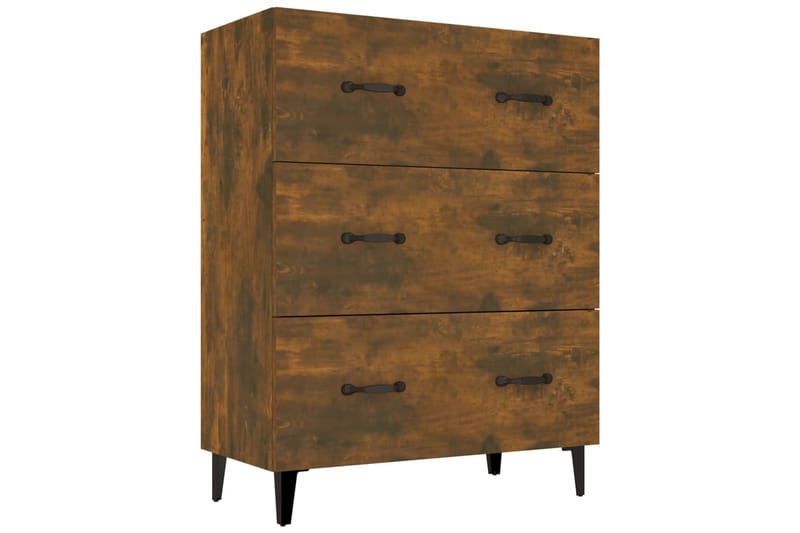 beBasic Skjenk røkt eik 69,5x34x90 cm konstruert tre - Brun - Sideboard & skjenker