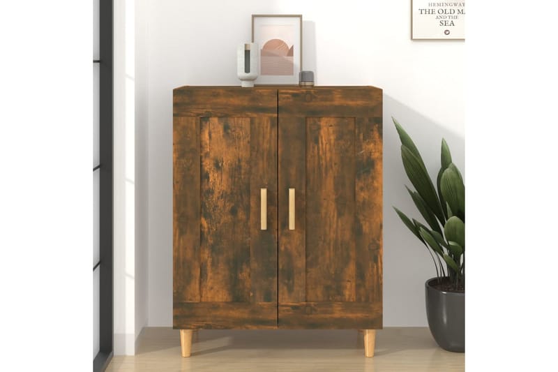 beBasic Skjenk røkt eik 69,5x34x90 cm konstruert tre - Brun - Sideboard & skjenker