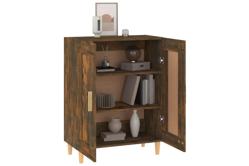 beBasic Skjenk røkt eik 69,5x34x90 cm konstruert tre - Brun - Sideboard & skjenker