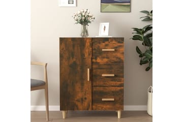 beBasic Skjenk røkt eik 69,5x34x90 cm konstruert tre - Brun - Oppbevaring - Oppbevaringsmøbler - Sideboard & skjenker