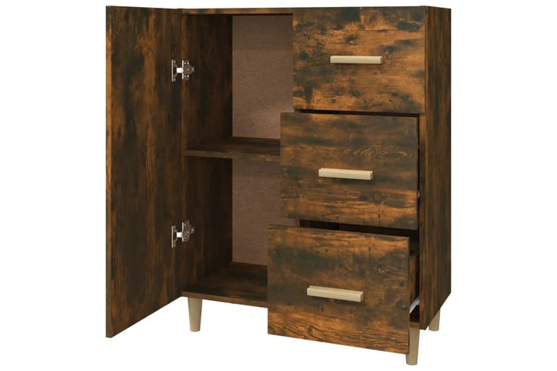 beBasic Skjenk røkt eik 69,5x34x90 cm konstruert tre - Brun - Oppbevaring - Oppbevaringsmøbler - Sideboard & skjenker