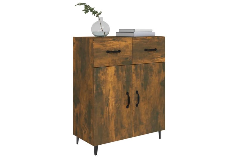 beBasic Skjenk røkt eik 69,5x34x90 cm konstruert tre - Brun - Sideboard & skjenker