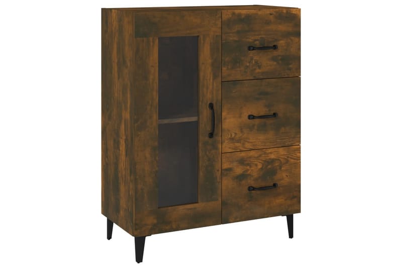 beBasic Skjenk røkt eik 69,5x34x90 cm konstruert tre - Brun - Oppbevaring - Oppbevaringsmøbler - Sideboard & skjenker