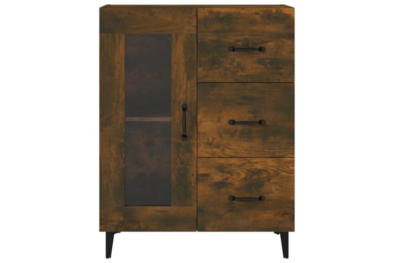 beBasic Skjenk røkt eik 69,5x34x90 cm konstruert tre - Brun - Oppbevaring - Oppbevaringsmøbler - Sideboard & skjenker