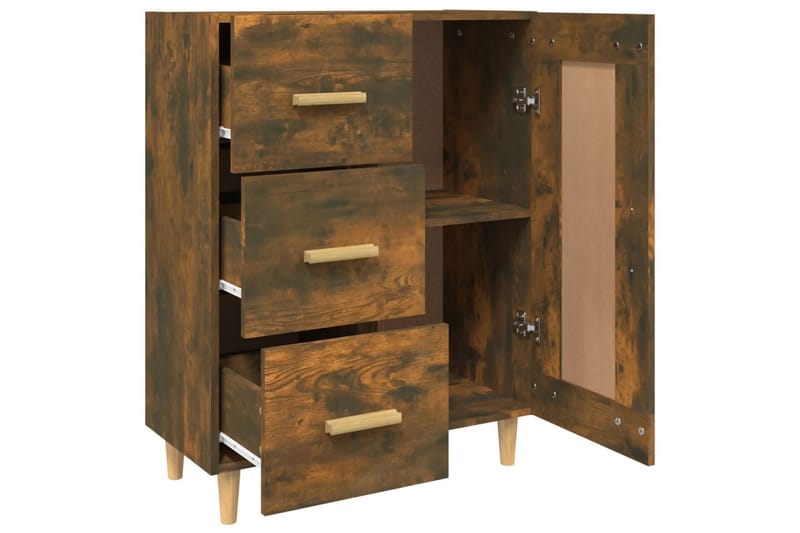 beBasic Skjenk røkt eik 69,5x34x90 cm konstruert tre - Brun - Oppbevaring - Oppbevaringsmøbler - Sideboard & skjenker