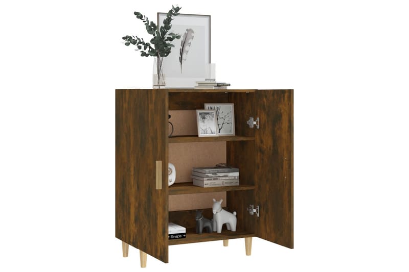 beBasic Skjenk røkt eik 70x34x90 cm konstruert tre - Brun - Sideboard & skjenker