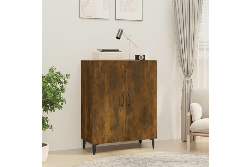 beBasic Skjenk røkt eik 70x34x90 cm konstruert tre - Brun - Sideboard & skjenker