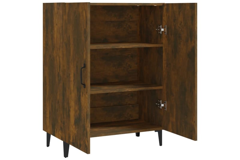 beBasic Skjenk røkt eik 70x34x90 cm konstruert tre - Brun - Oppbevaring - Oppbevaringsmøbler - Sideboard & skjenker