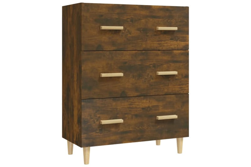 beBasic Skjenk røkt eik 70x34x90 cm konstruert tre - Brun - Sideboard & skjenker