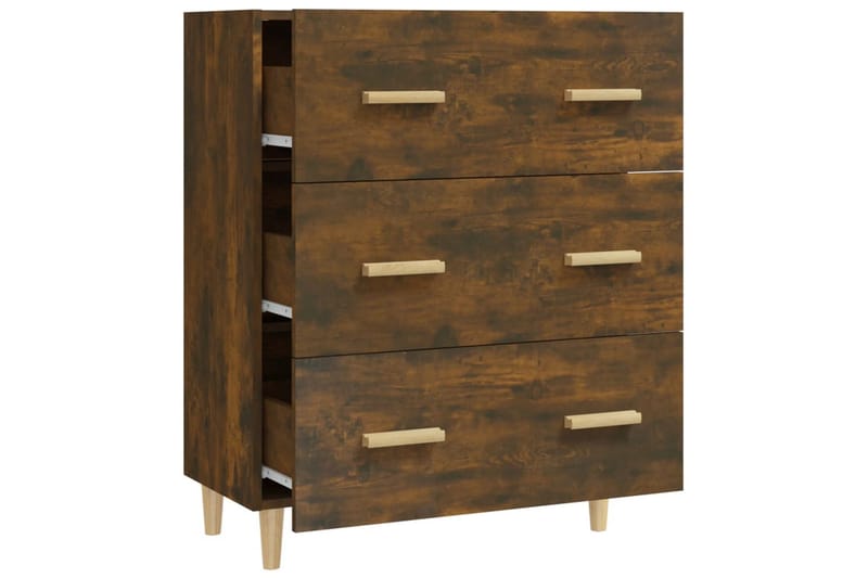 beBasic Skjenk røkt eik 70x34x90 cm konstruert tre - Brun - Oppbevaring - Oppbevaringsmøbler - Sideboard & skjenker