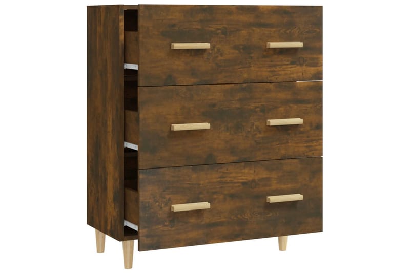 beBasic Skjenk røkt eik 70x34x90 cm konstruert tre - Brun - Sideboard & skjenker