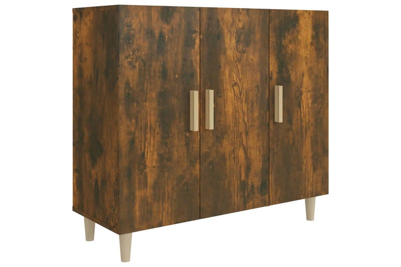 beBasic Skjenk røkt eik 90x34x80 cm konstruert tre - Brun - Sideboard & skjenker