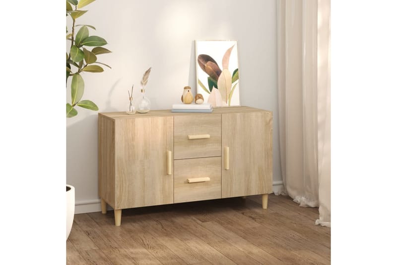 beBasic Skjenk sonoma eik 100x36x60 cm konstruert tre - Brun - Oppbevaring - Oppbevaringsmøbler - Sideboard & skjenker