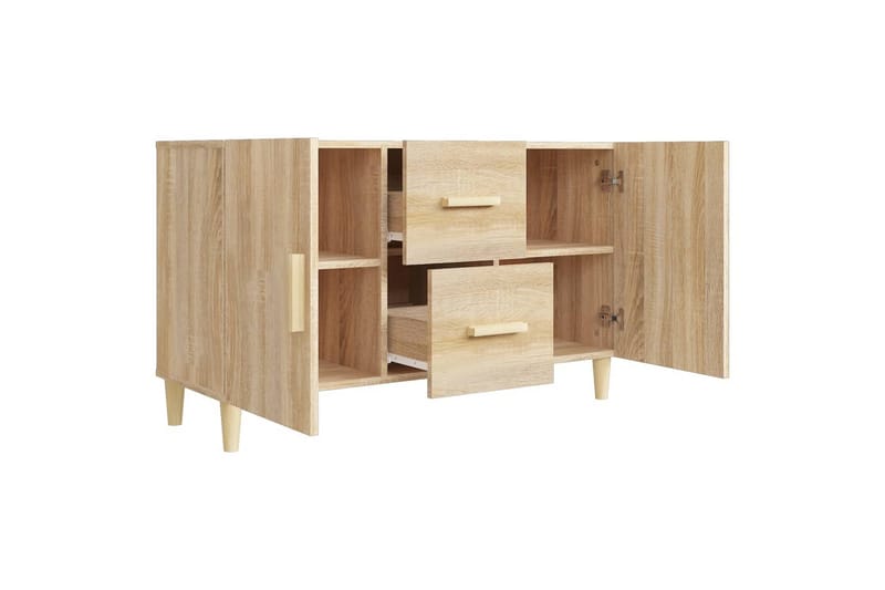 beBasic Skjenk sonoma eik 100x36x60 cm konstruert tre - Brun - Oppbevaring - Oppbevaringsmøbler - Sideboard & skjenker