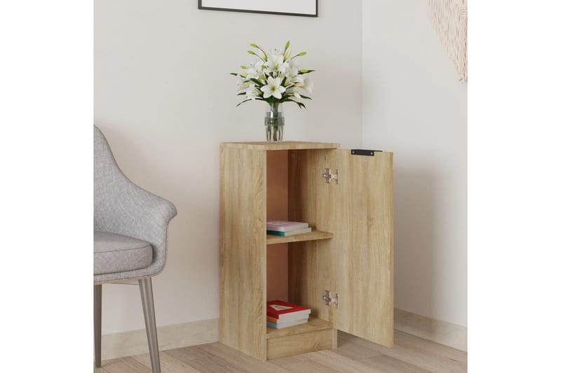 beBasic Skjenk sonoma eik 30x30x70 cm konstruert tre - Brun - Oppbevaring - Oppbevaringsmøbler - Sideboard & skjenker