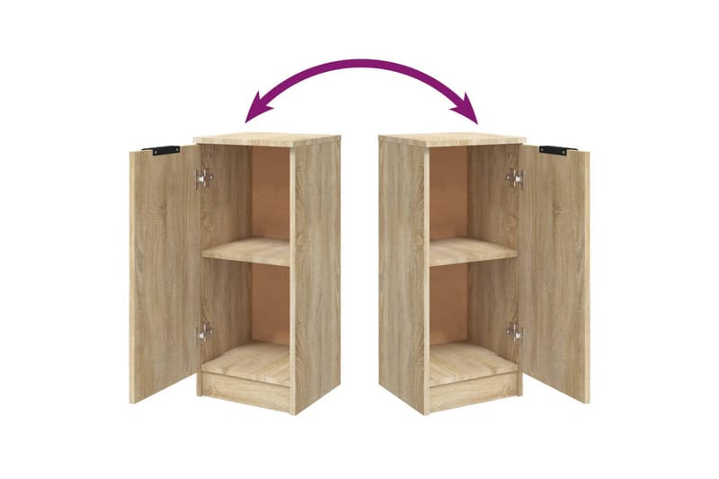 beBasic Skjenk sonoma eik 30x30x70 cm konstruert tre - Brun - Oppbevaring - Oppbevaringsmøbler - Sideboard & skjenker