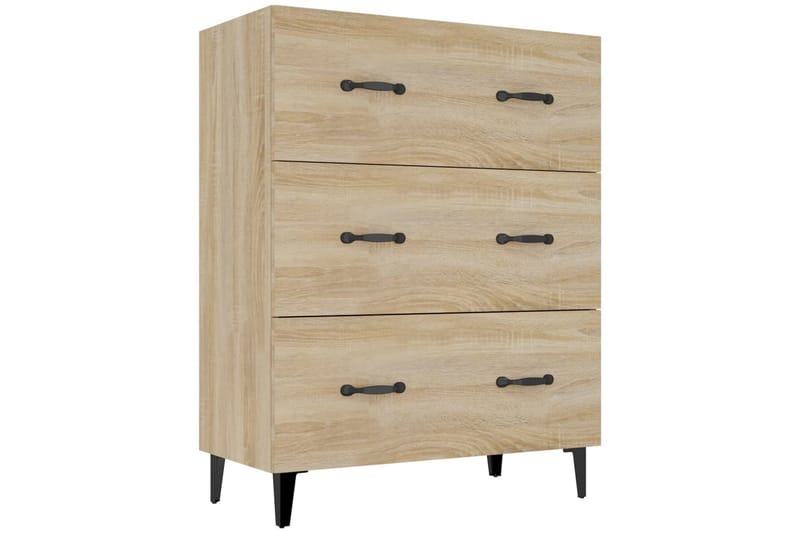 beBasic Skjenk sonoma eik 69,5x34x90 cm konstruert tre - Brun - Oppbevaring - Oppbevaringsmøbler - Sideboard & skjenker