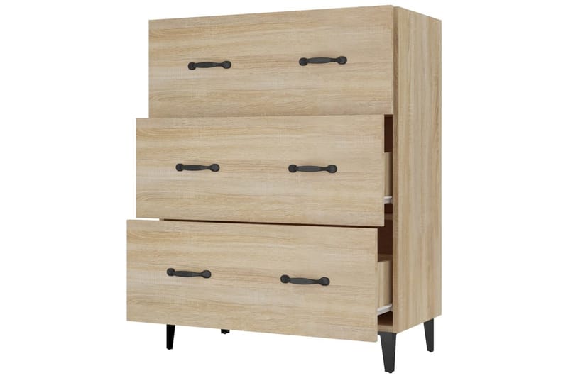 beBasic Skjenk sonoma eik 69,5x34x90 cm konstruert tre - Brun - Oppbevaring - Oppbevaringsmøbler - Sideboard & skjenker