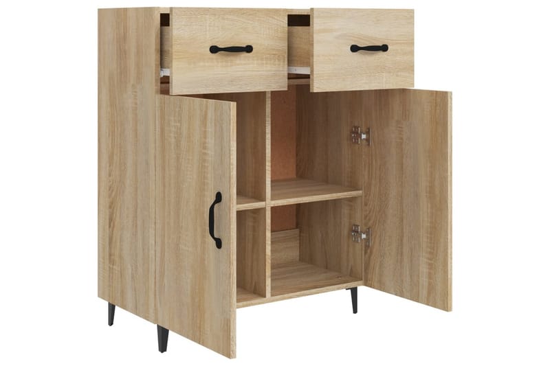 beBasic Skjenk sonoma eik 69,5x34x90 cm konstruert tre - Brun - Oppbevaring - Oppbevaringsmøbler - Sideboard & skjenker