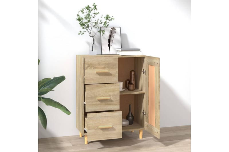 beBasic Skjenk sonoma eik 69,5x34x90 cm konstruert tre - Brun - Oppbevaring - Oppbevaringsmøbler - Sideboard & skjenker
