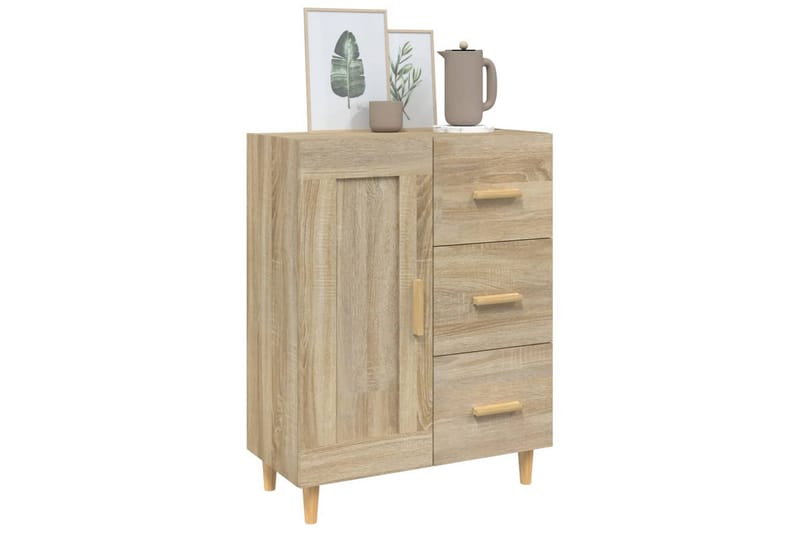 beBasic Skjenk sonoma eik 69,5x34x90 cm konstruert tre - Brun - Oppbevaring - Oppbevaringsmøbler - Sideboard & skjenker