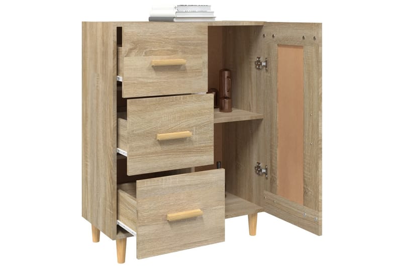beBasic Skjenk sonoma eik 69,5x34x90 cm konstruert tre - Brun - Oppbevaring - Oppbevaringsmøbler - Sideboard & skjenker