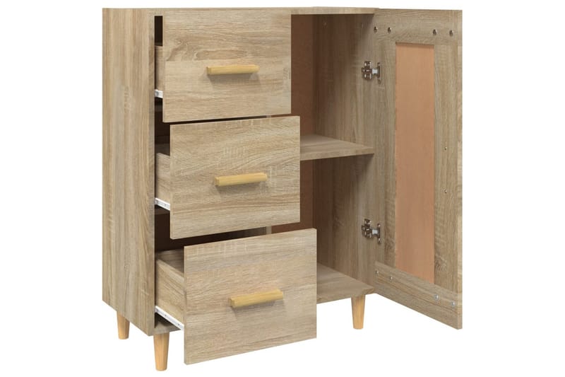 beBasic Skjenk sonoma eik 69,5x34x90 cm konstruert tre - Brun - Oppbevaring - Oppbevaringsmøbler - Sideboard & skjenker