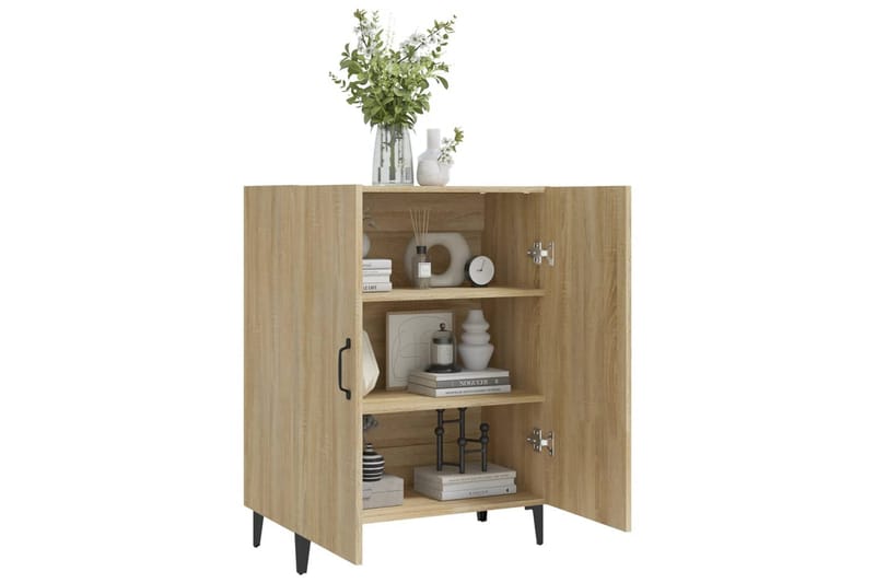 beBasic Skjenk sonoma eik 70x34x90 cm konstruert tre - Brun - Sideboard & skjenker