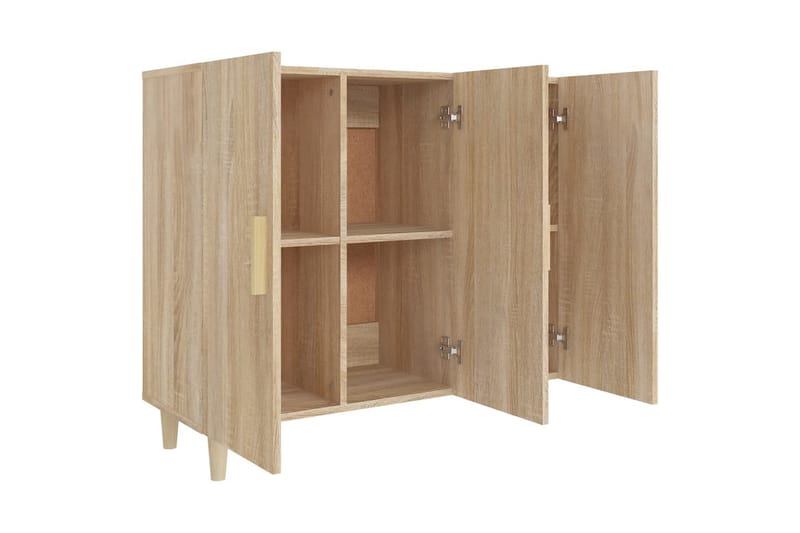 beBasic Skjenk sonoma eik 90x34x80 cm konstruert tre - Brun - Oppbevaring - Oppbevaringsmøbler - Sideboard & skjenker