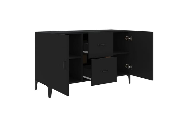 beBasic Skjenk svart 100x36x60 cm konstruert tre - Svart - Oppbevaring - Oppbevaringsmøbler - Sideboard & skjenker