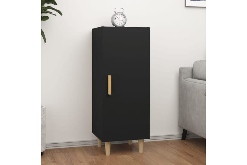 beBasic Skjenk svart 34,5x34x90 cm konstruert tre - Svart - Oppbevaring - Oppbevaringsmøbler - Sideboard & skjenker